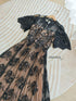 ORANGE JUICE  Black Lacey Maxi Dress